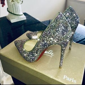 Christian Louboutin glitter heels